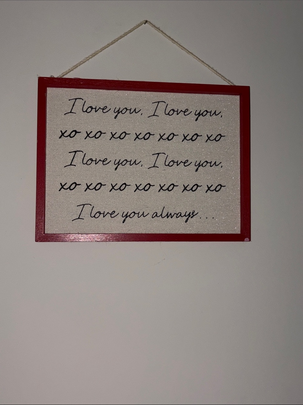 Love You Always Wall Plaque - Red